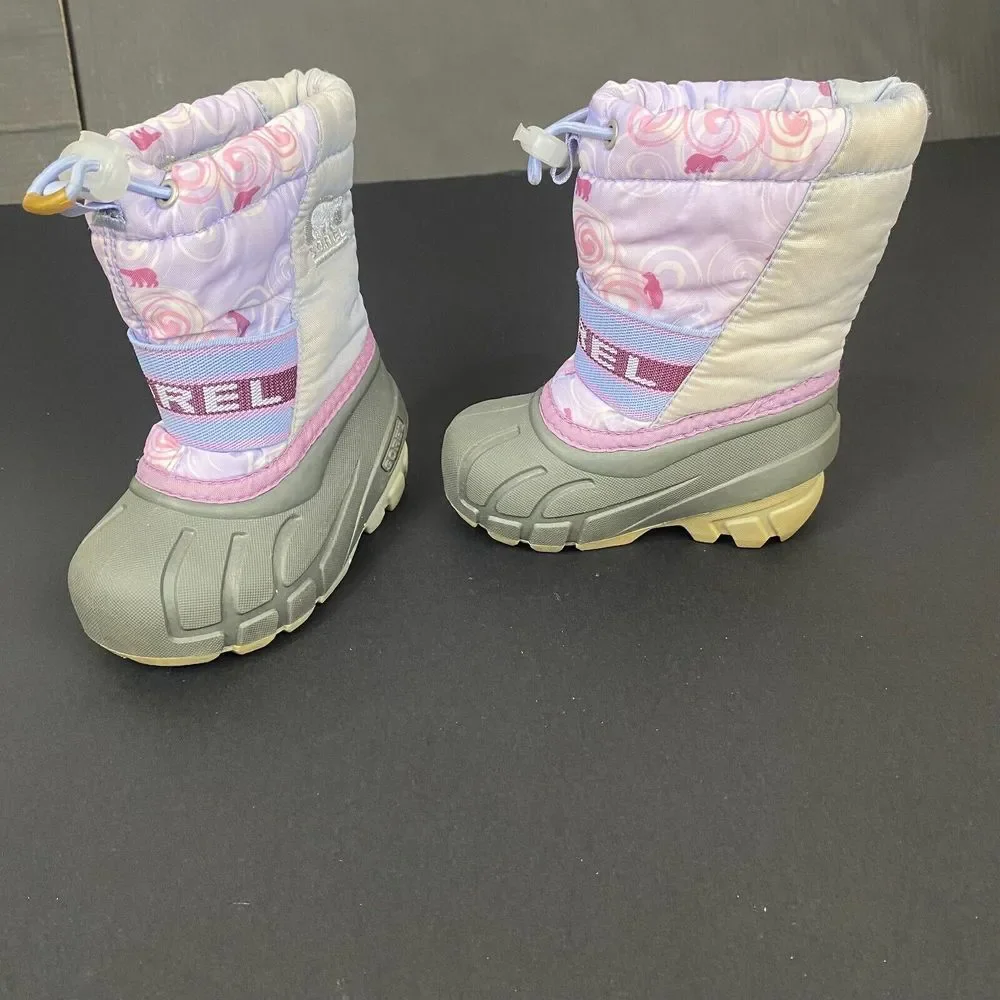 Sorel Cub Purple Lilac Insulated Pull On Snow Winter Boots Youth Shoe‎ Size 6